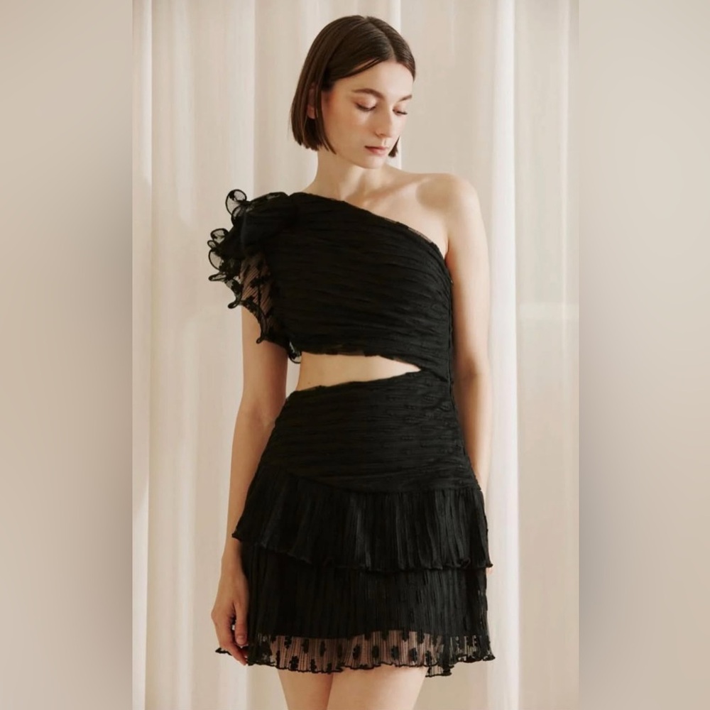 Storia Black Textured Fabric